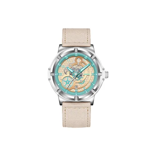 Miniso Кварцевый механизм нейлоновый ремешок унисекс синий циферблат