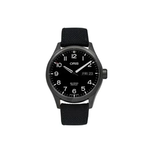 Oris Автоматический Механический Механизм Мужские Часы Часы 41 мм Черный Циферблат Стальной Корпус Часов Стальной Ремешок