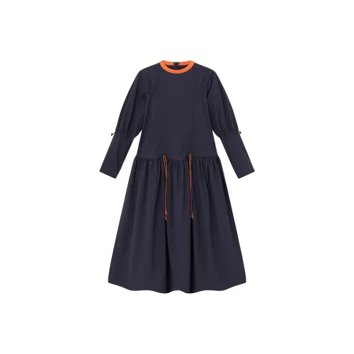 Сотрудничество MOUSSY Длинное платье с длинными рукавами Женское