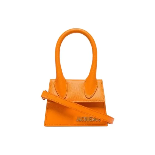 Jacquemus Коровья кожа Ручная Сумка Маленькая квадратная сумка Сумка через плечо Мини Женская Апельсин