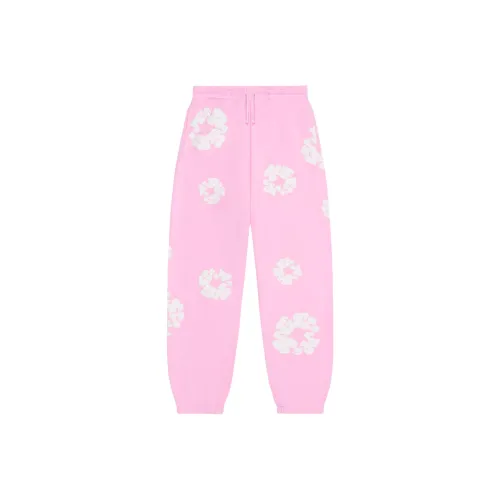 Denim Tears совместный бренд SS25 Вязаные тренировочные штаны унисекс розовые