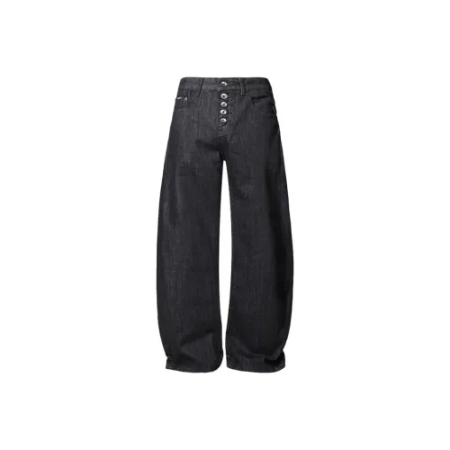 FEAROM Черные Широкие Брюки Форма Унисекс Джинсы