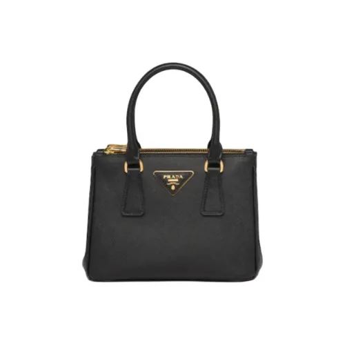 PRADA Saffiano кожа через плечо сумка сумка через плечо мини женская черная