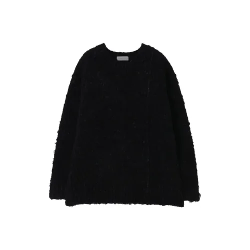 Yohji Yamamoto Pour Homme FW25 3G1P Брушированный Простой Стич Круглый Вырез PO Трикотаж Мужской