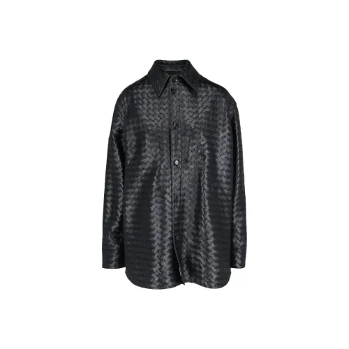 Bottega Veneta FW24 Кожа Куртка Женская Черная