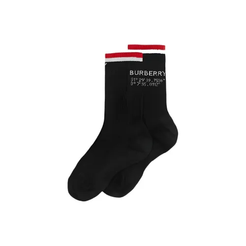 Burberry Черные Мужские Носки MID до икры