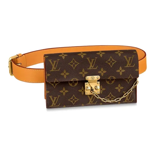 LOUIS VUITTON Canvas Leather Coin Purse Women's Brown