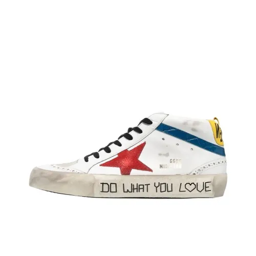 Golden Goose Mid Star Стильные Скейтбординги Мужские Белые