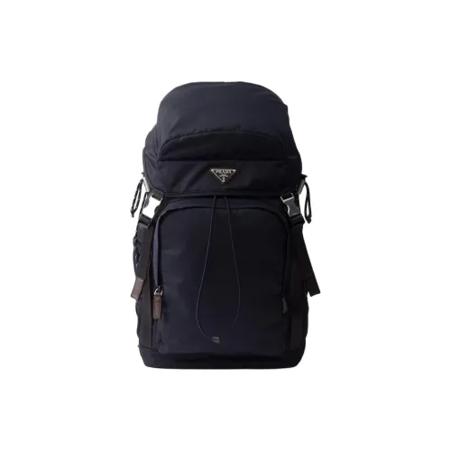 PRADA RE Нейлон Переработанный Полиамид Рюкзак Унисекс Морской Синий
