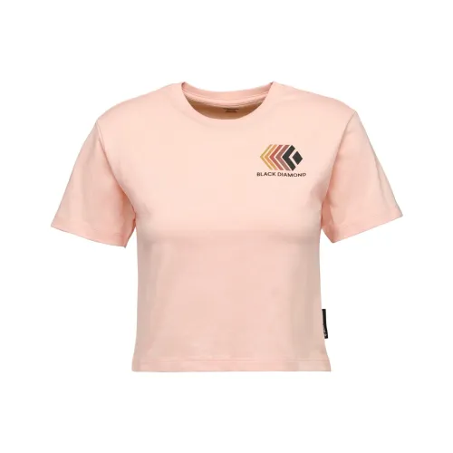 Черный бриллиант розовый женские T-рубашки