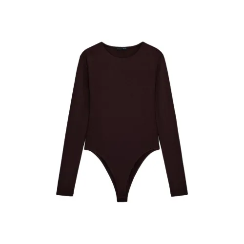 ZARA Collaboration Темно-коричневый женский боди