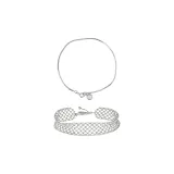 Ткаем мечты в клетки Серебряный комплект одежды (Кружевной стиль + стиль воротника)