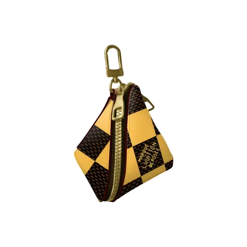 LOUIS VUITTON Кожа Кошелек для монет Мужской Коричневый Красный