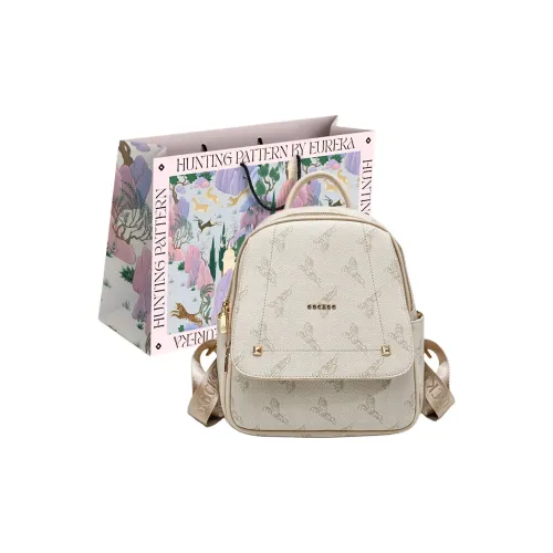 BLAKE FLEETO ПВХ Рюкзак Стандартный Женский Экрю Хаки