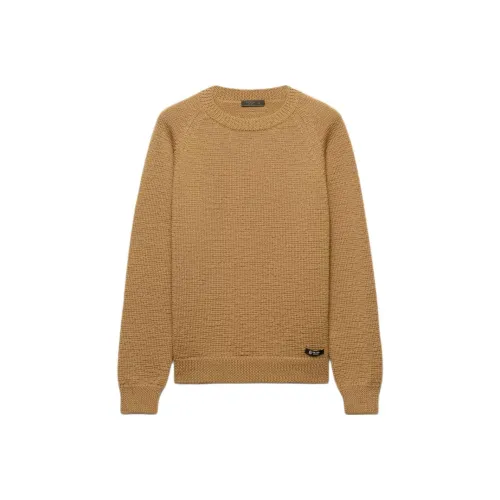 PRADA Верблюжий Коричневый Мужские Свитера
