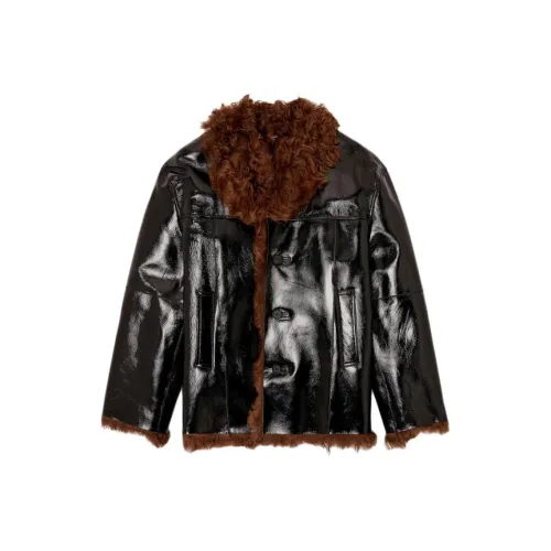 DIESEL Черные Мужские Кожаные Куртки