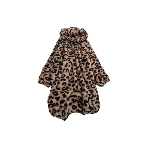 MIMOSA CHUR Леопардовый принт Сон Robe Женские Банные халаты