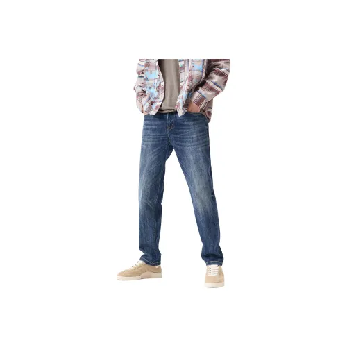 NITENG Синий Мужской Джинсы