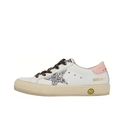 Golden Goose Май Slip-resistant Abrasion-resistant Low Top Kids Lifestyle Shoes White Teenagers Золотой Гусеница Май Противоскользящий Устойчивый к истиранию Низкий Топ Детские Лайфстайл Обувь Белый Подростки
