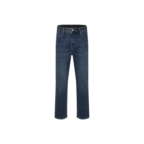 URBAN REVIVO Серый Синий Мужские Джинсы