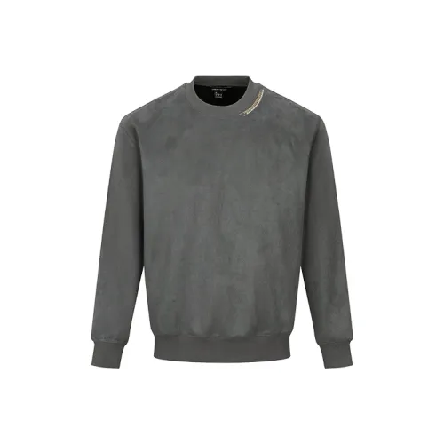 URBAN REVIVO Холодный серый Мужской Свитшот