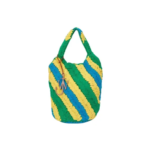 JW Anderson Коровья кожа Тоут Сумка Сумка для покупок Сумка Женская Желтая Синяя Многоцветная Зеленая