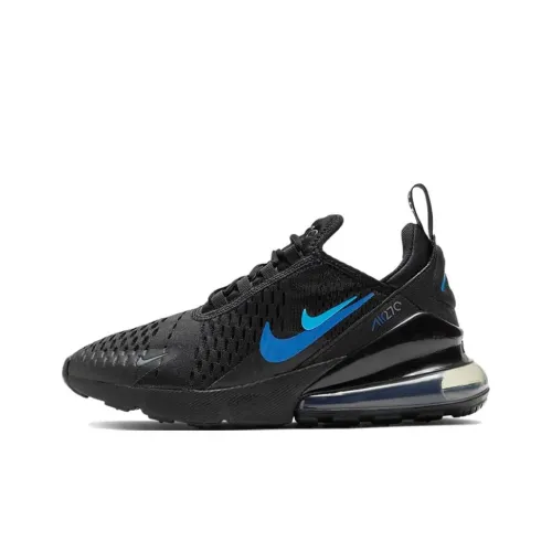 Nike Air Max 270 Амортизация устойчивость к истиранию дышащий низкий топ беговые кроссовки унисекс черный синий