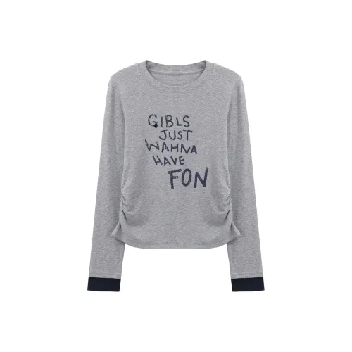 Another Alley Фотиния Серый Женский T-Рубашка