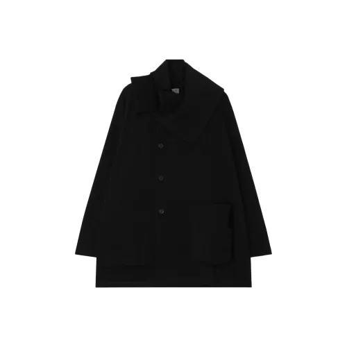 Yohji Yamamoto Pour Homme FW25 30 HIGH D Хлопок Джерси Дизайнерский Ожерелье-чокер Пуховая Куртка Мужской