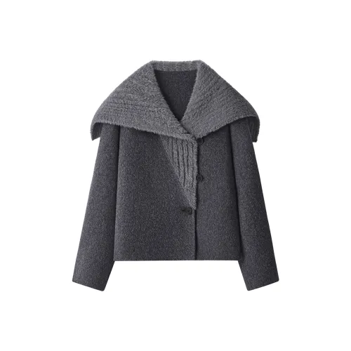 Cypress House Темно-серый Женский Пальто