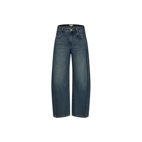 URBAN REVIVO Blue Women's Jeans URBAN REVIVO Синий Женские Джинсы