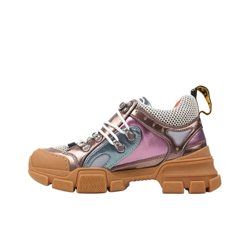 GUCCI Flashtrek Устойчивый к истиранию Увеличивающий высоту Низкий Топ Повседневный Женский Розовый Синий Коричневый