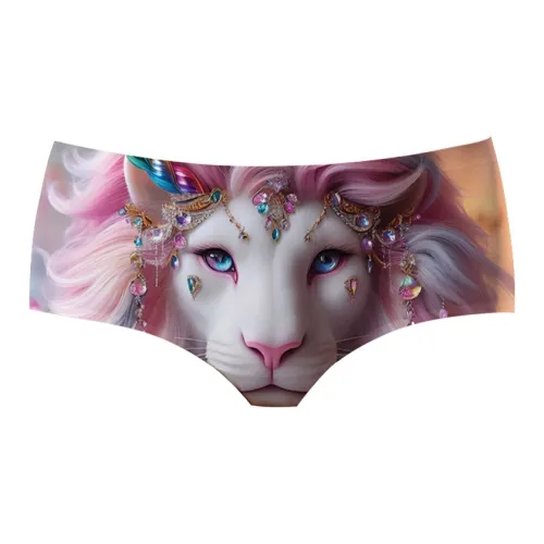 AIMENGYISI Розовый Wish Lion Женские Трусики-бикини