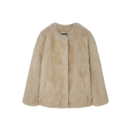 GUESS Бежевый Женские Бархатные Куртки