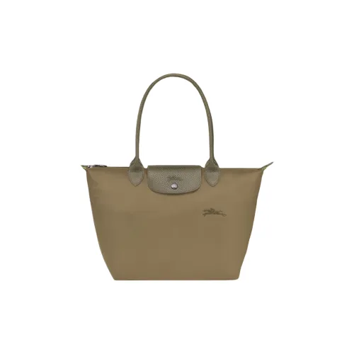 LONGCHAMP Le Pliage Green Переработанный Холст Тоут Сумка Сумка для покупок Сумка Сумка через плечо Средняя Женская Корейская Артихок