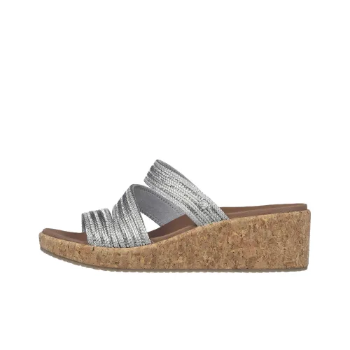 Skechers Cali Шлепанцы Женские Серебряные