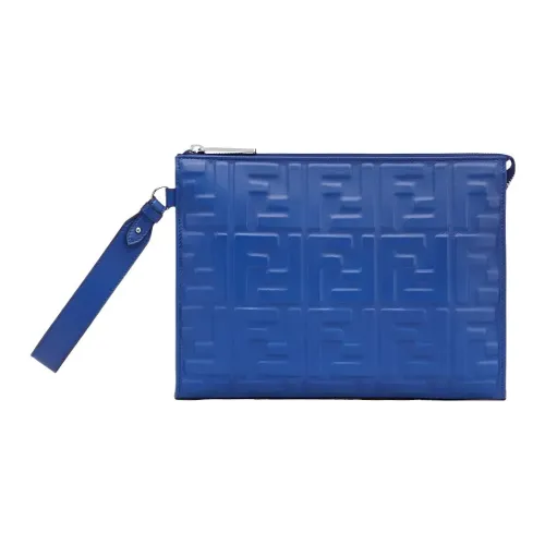 FENDI Овчина Клатч Мужской Синий