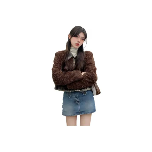 YOUSEKOO Бархат Feel Пальто Женское