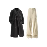 Чёрные+Абрикосовые костюмные брюки