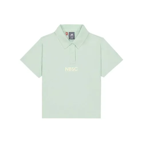 New Balance совместное брендирование Поло Женское Мятно-зеленый