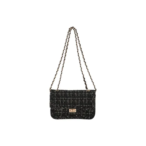 Delip Вязаные ткани Сумка через плечо Стандартная Женская Черный Белый