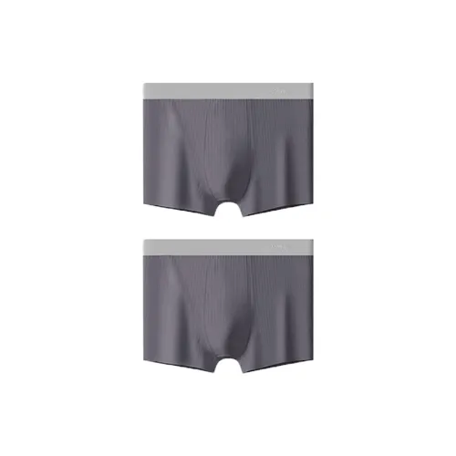Lanza [2 упаковки] Темно-серый + Темно-серый Мужские боксер-шорты