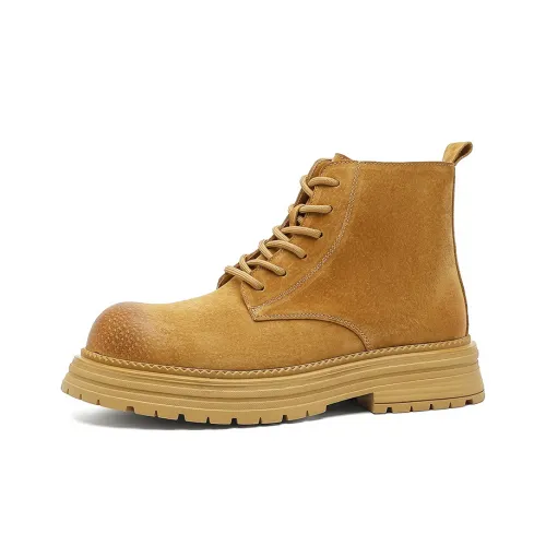 V ZERO FIVE Байкер Ботинки Короткий MID Голень Мартин Boot Платформа Длина корпуса Увеличение Унисекс Британский Винтаж