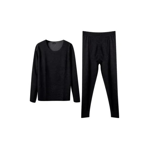 2323 [1 комплект] Черный мужской термокостюм