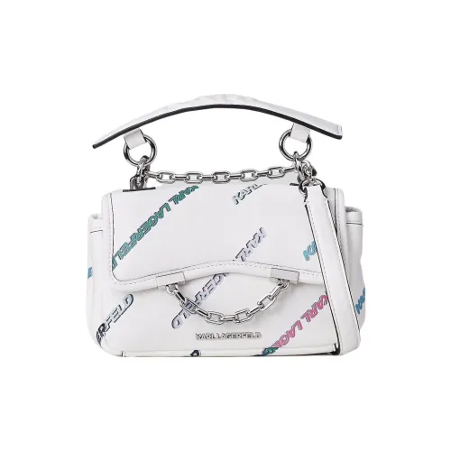 Karl Lagerfeld Переработанная кожа Сумка через плечо Сумка Мини Женская Белая