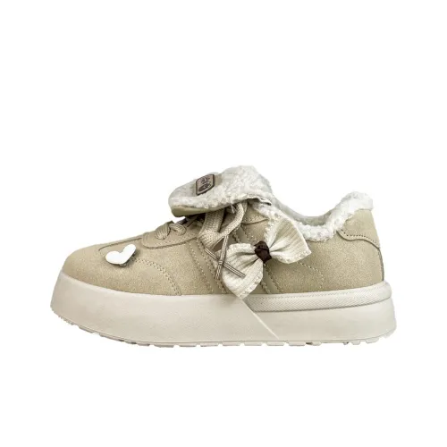 A M Хлопок Обувь Низкий Топ Бант Молочно-чайный Возлюбленная Женские