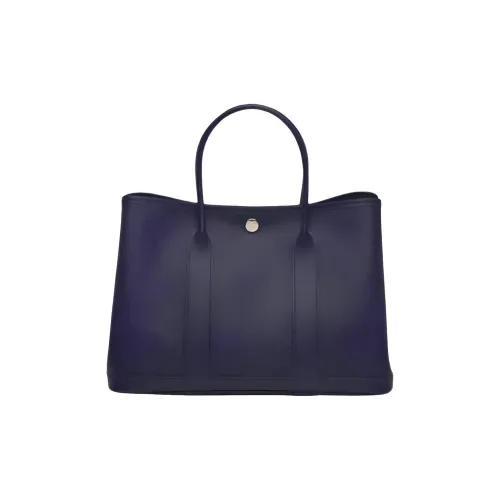 HERMES Garden Party Negonda Телячья кожа Сумка Женские 2Z BLEU NUIT Полночный синий