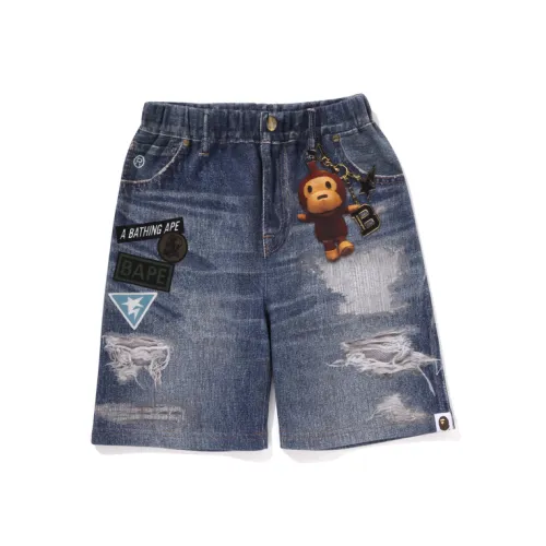 A BATHING APE Шорты для детей 3-7 лет темно-синий NYX