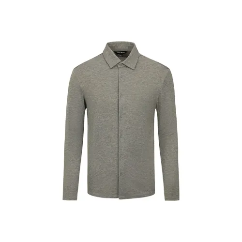 URBAN REVIVO Светло-серые Мужские Рубашки