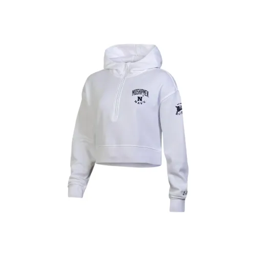 Under Armour Rival Fleece Collegiate CROP TOP Женская Белая